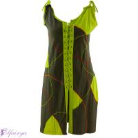Langes Oberteil aus Baumwolle für den Sommer in 3 Farbkombinationen/ Kurzes Träger-Kleid